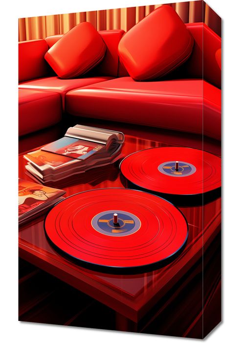 Obraz 30x50cm Czerwień Salonowych Wibracji