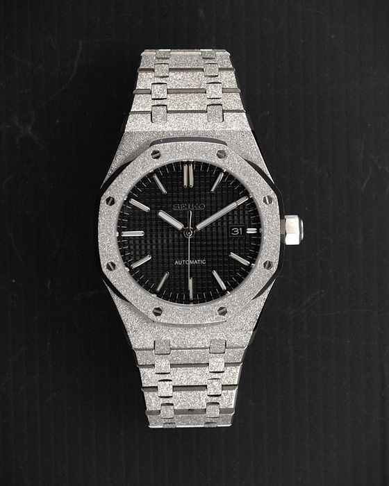 Zegarek Seiko Mod Royal Oak Frosted Bustdown Iced Out