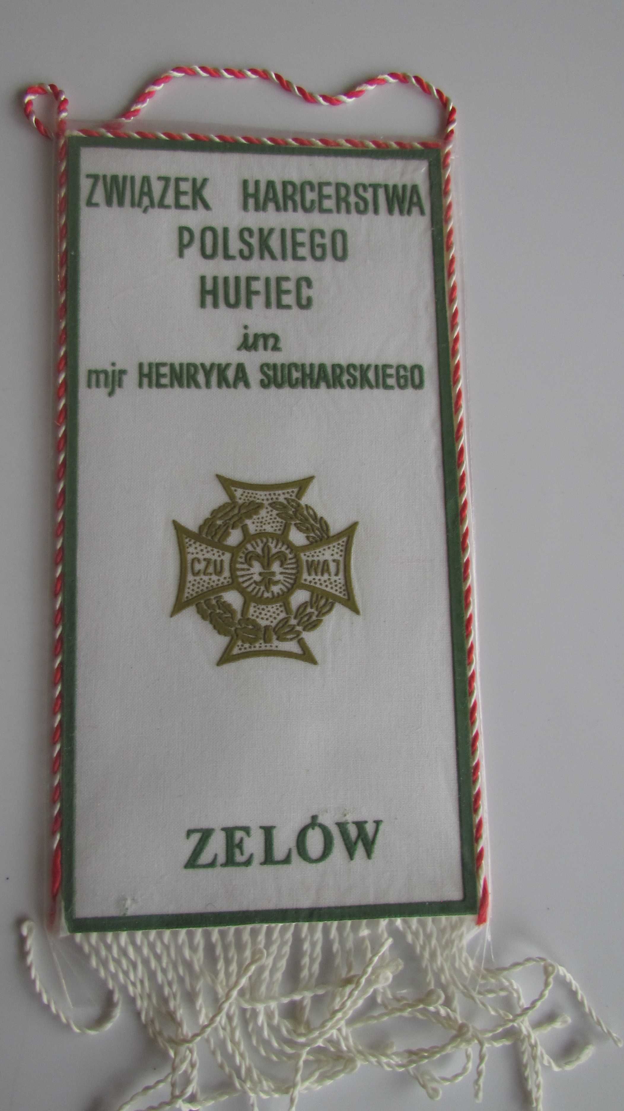 Proporczyk ZHP Zelów Związek Harcerstwa Polskiego Hufiec 1979