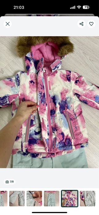 Зимовий набір для дівчинки,зимова куртка для дівчинки