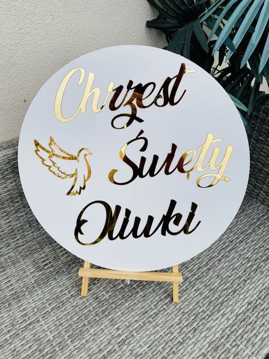 Tablica chrzest świety oliwki