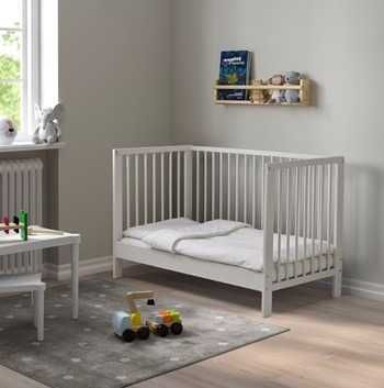 Łóżko dziecięce 60x120 cm, IKEA GULLIVER, białe