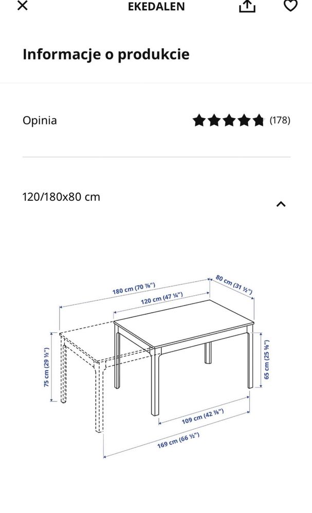 Stół do jadalni z krzesłami