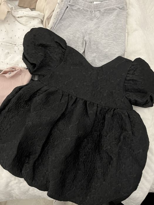 Paka ubrań zara h&m 86 92 nowe różowe beżowe szare