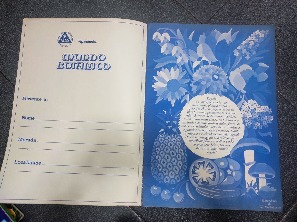 Caderneta de cromos Mundo Botânico