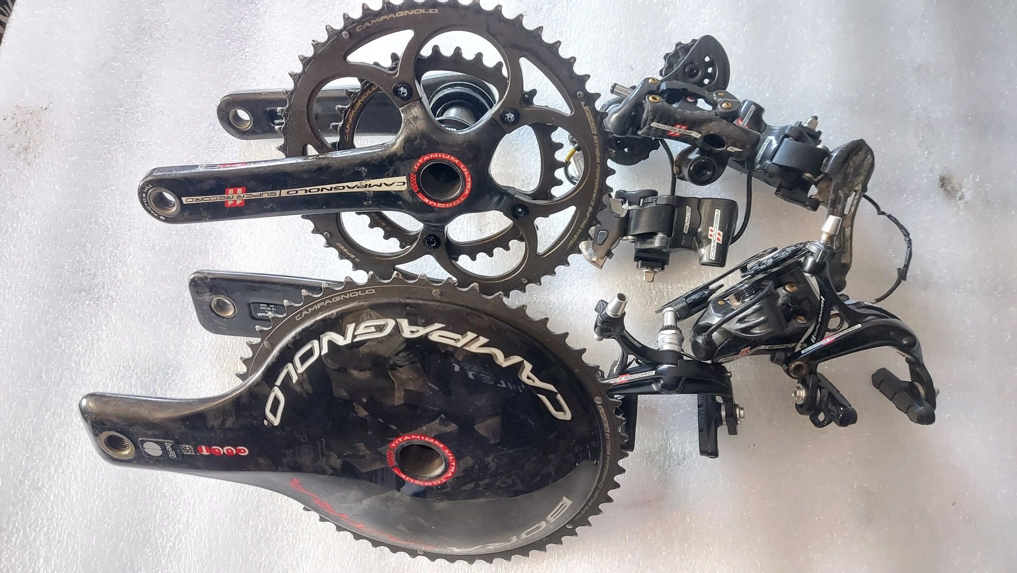 Pedaleiros e Transmissões EPS e Mecanico Campagnolo record e super rec