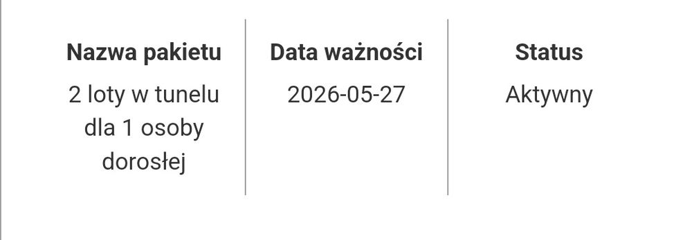 Voucher Flyspot latanie w tunelu 2 loty dla osoby dorosłej Prezent