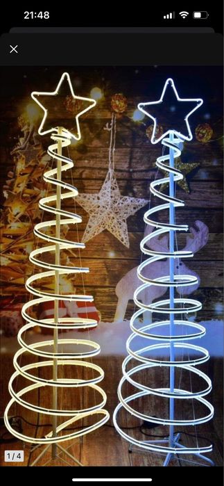 Choinka spiralna 180 cm kolor zimny/cieply