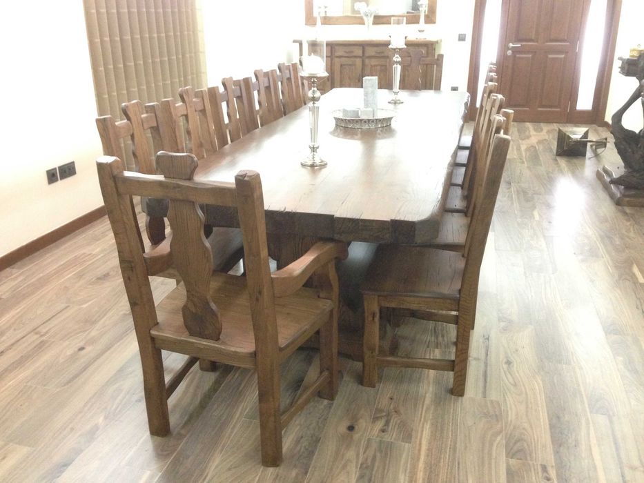 Móveis rústicos de madeira de castanho maciço