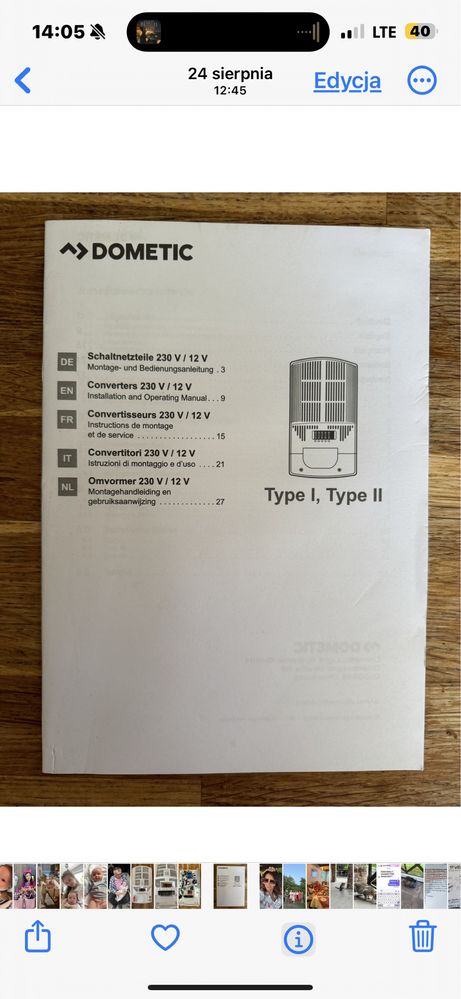 Zasilacze impulsowe Dometic 230 v / 12 v  typ I typ II