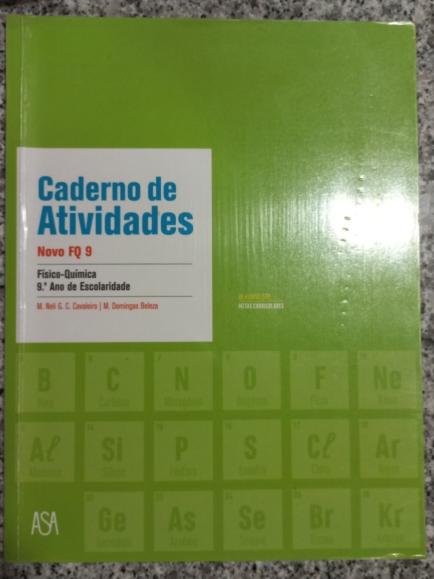 Novo FQ - Físico-Química 9.°ano (caderno de atividades)