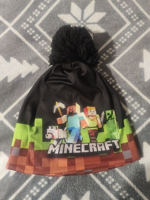 Zimowa czapka z motywem Minecraft