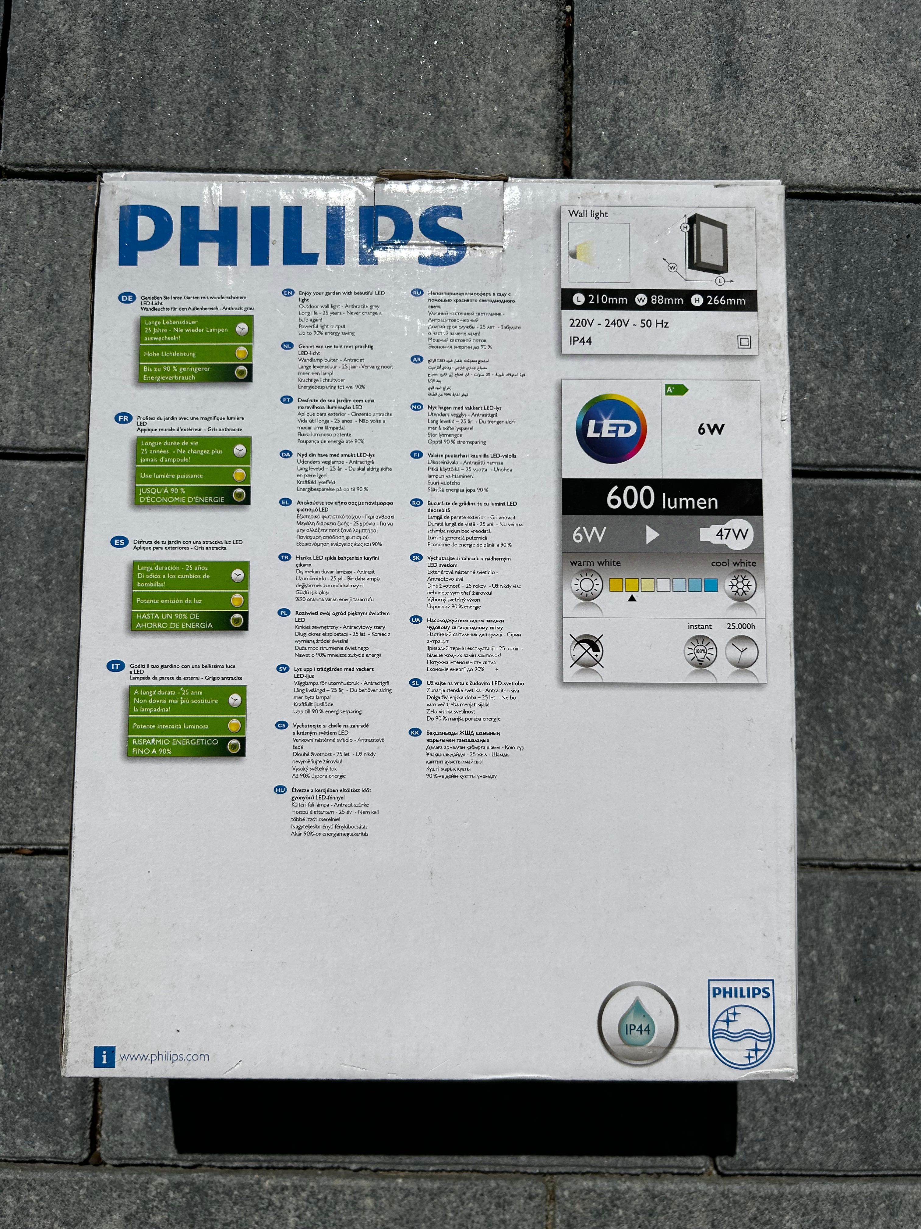 Kinkiet Philips aluminium