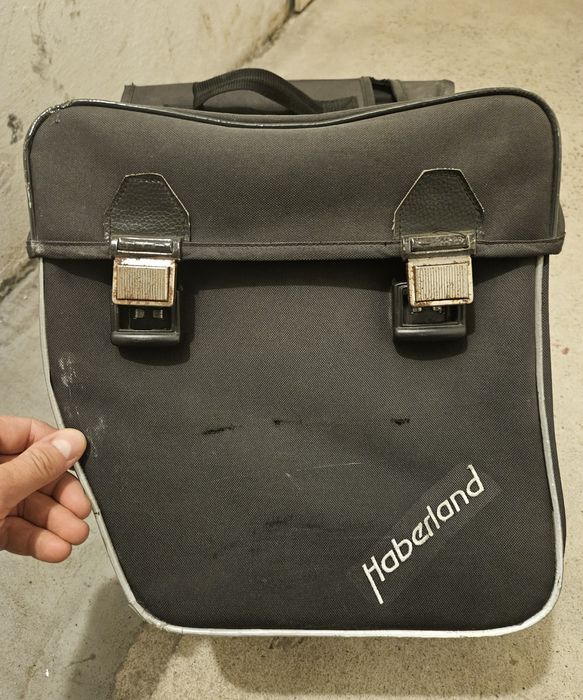 Torba sakwa haberland na bagażnik podwójne twarda rowerowa na rower