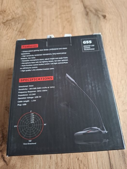 Mikrofon gamingowy USB G55