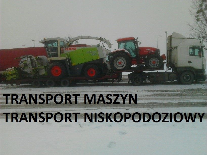 Ponadagabarytowy Transport Maszyn Niskopodwoziowy Rolniczych