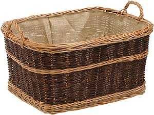 Dehner Kosz wiklinowy z jutą, ok. 60 x 47 x 40 cm wiklina NOWE