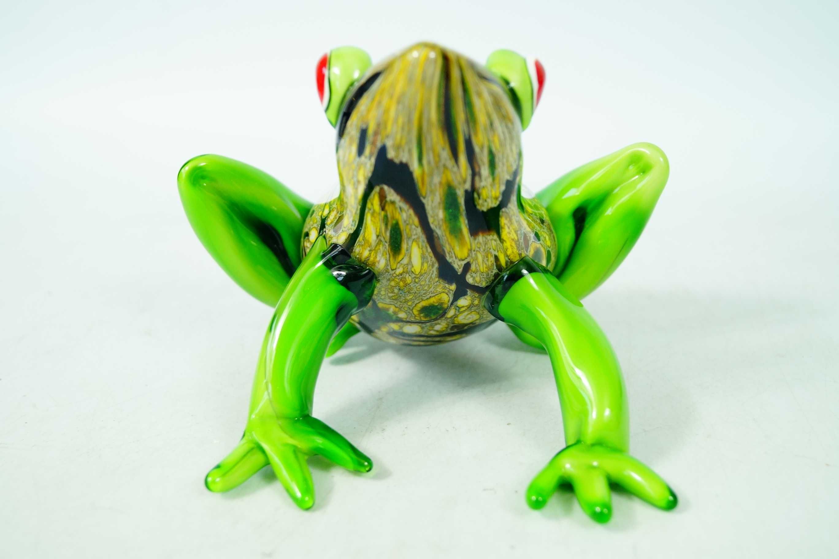 FIGURA szklana MURANO style ŻABKA żabka śmieszna ropucha