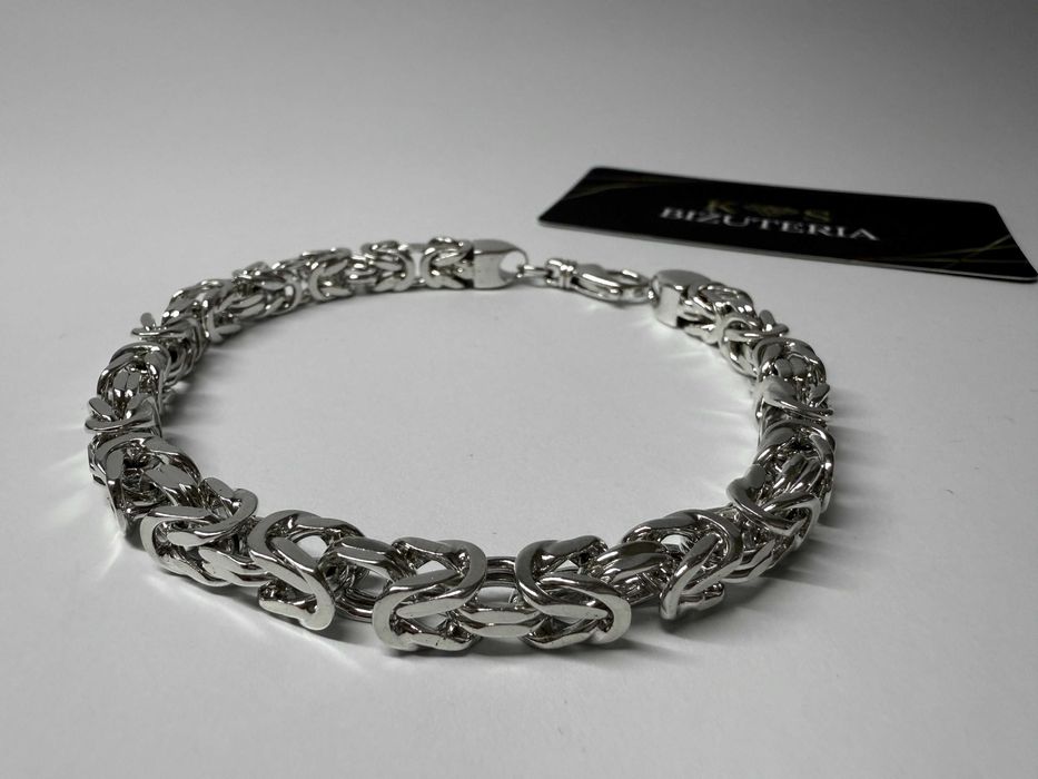 Srebrna Bransoletka Królewska 48 GRAM 25,5 CM NOWA ! PR. 925 Okazja !