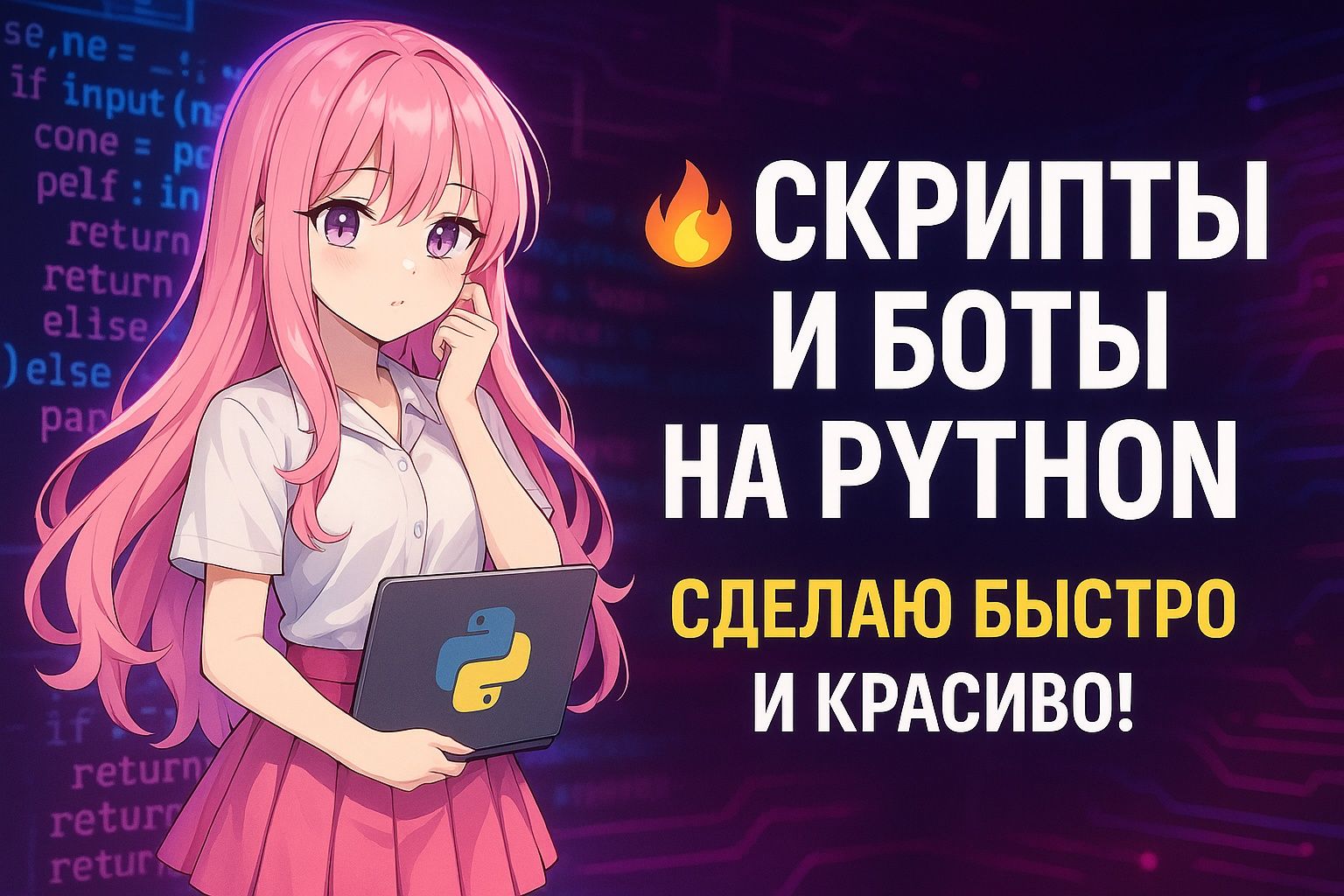Делаю скрипты и боты на Python под любые задачи!