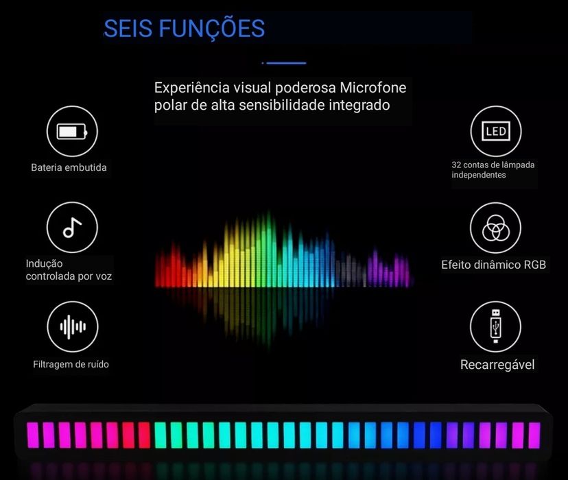 Coluna tira de led RGB
