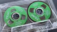Kaseta audio szpulka metalowa zielona nowa