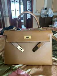 Hermes kelly кожа