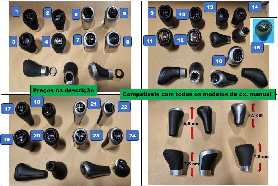 Manete Moca mudanças com fole BMW F20 F21 F30 F31 E81 E82 E87 E88...