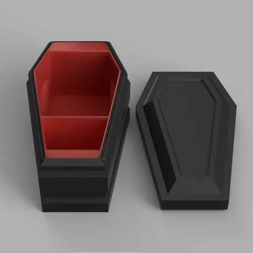 Deck Holder Caixão 3D - Proteja seus Cartas TCG e Dados com Estilo