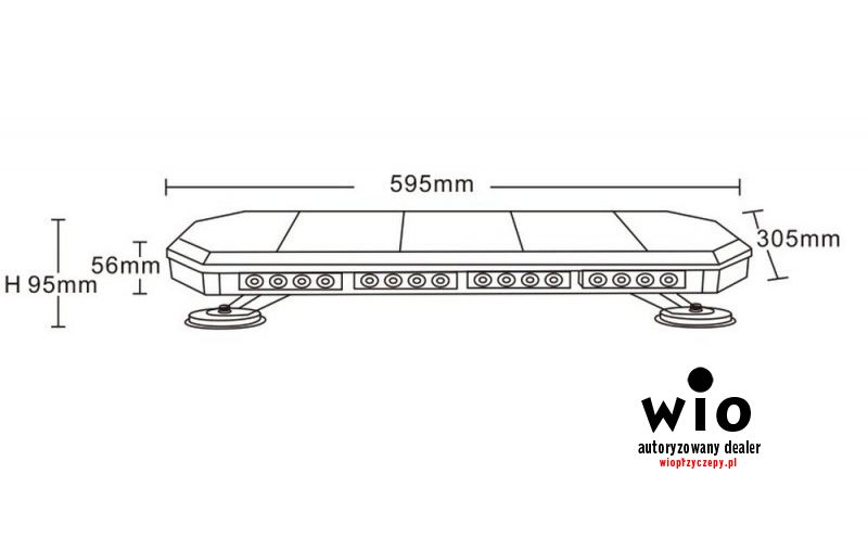 BELKA ostrzegawcza LED STROBOSKOP KOGUT tir 12V/24V - FVAT promocja %%