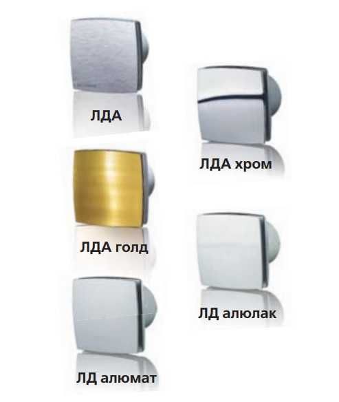 Вентилятор осьовий ВЕНТС 100 ЛД Чорний Графіт Дизайн на підшипниках