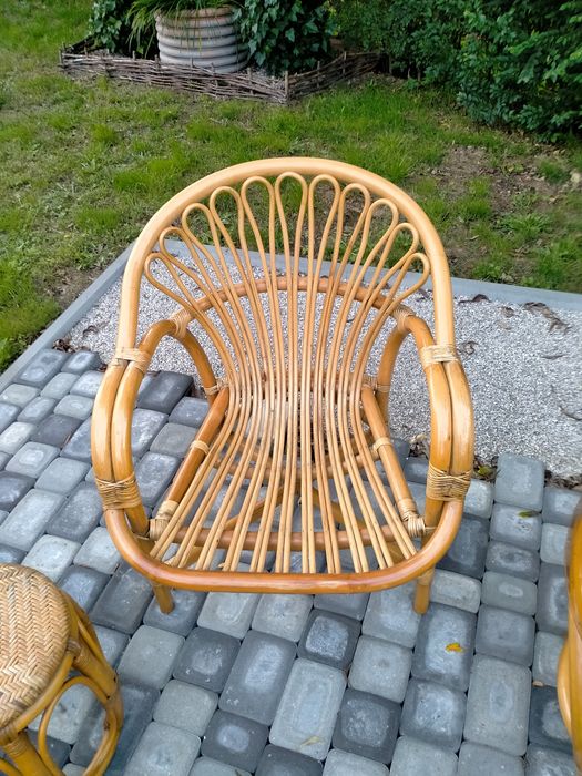 Komplet mebli rattanowych.