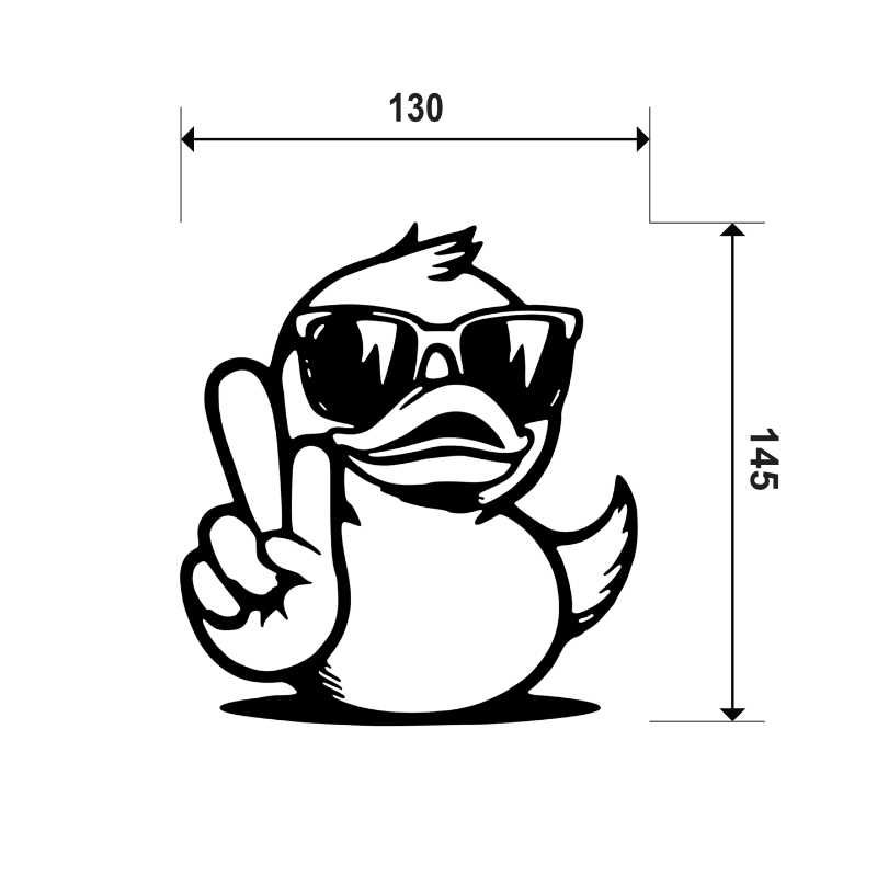 Naklejka MC KWAK, Kaczka - 13x14,5cm - na telefon, laptop, samochód