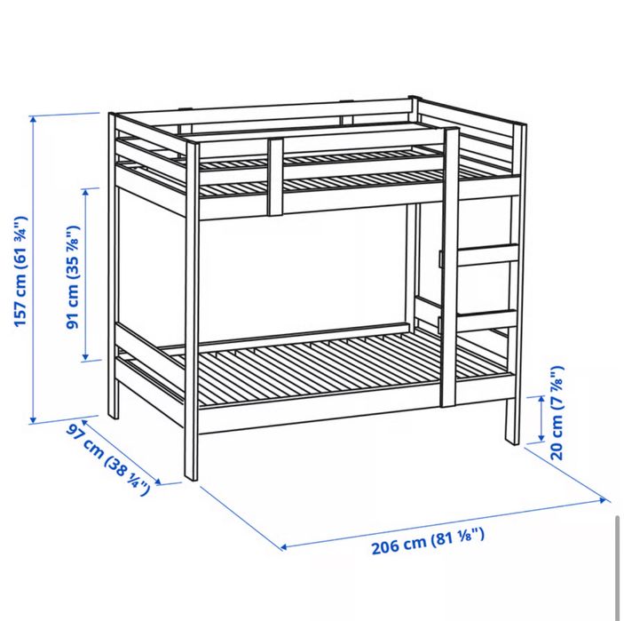 Cama de solteiro/criança que veio deste beliche