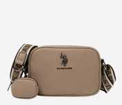 Сумка крос-боді через плече жіноча маленька U.S. Polo Assn Коричнева