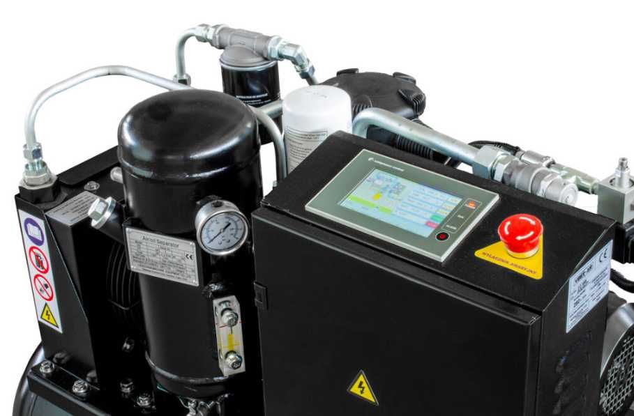 Kompresor śrubowy Sprężarka 100L 2,2kW 280L/min 230V Panel sterowania