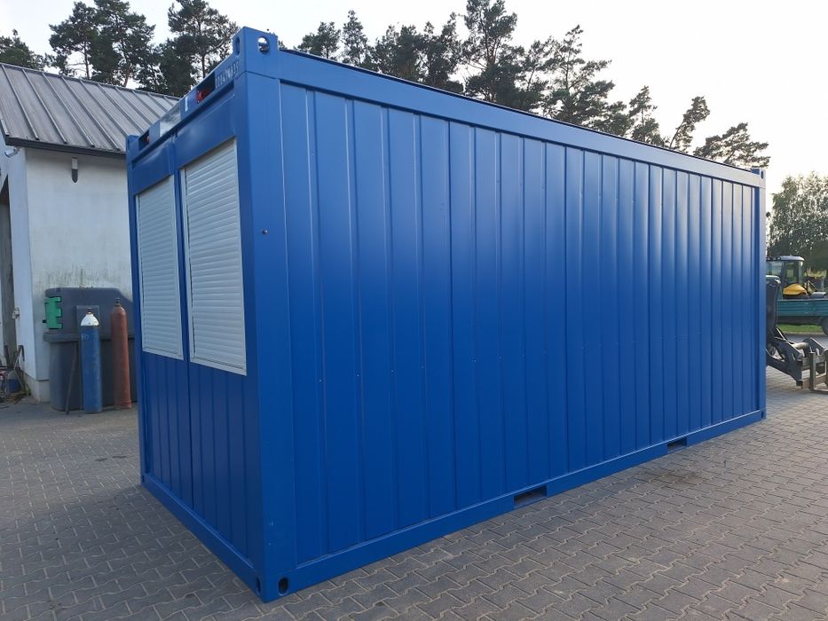 Nowy Kontener biurowy socjalny Containex 6x2.5m ocieplony okna +rolety