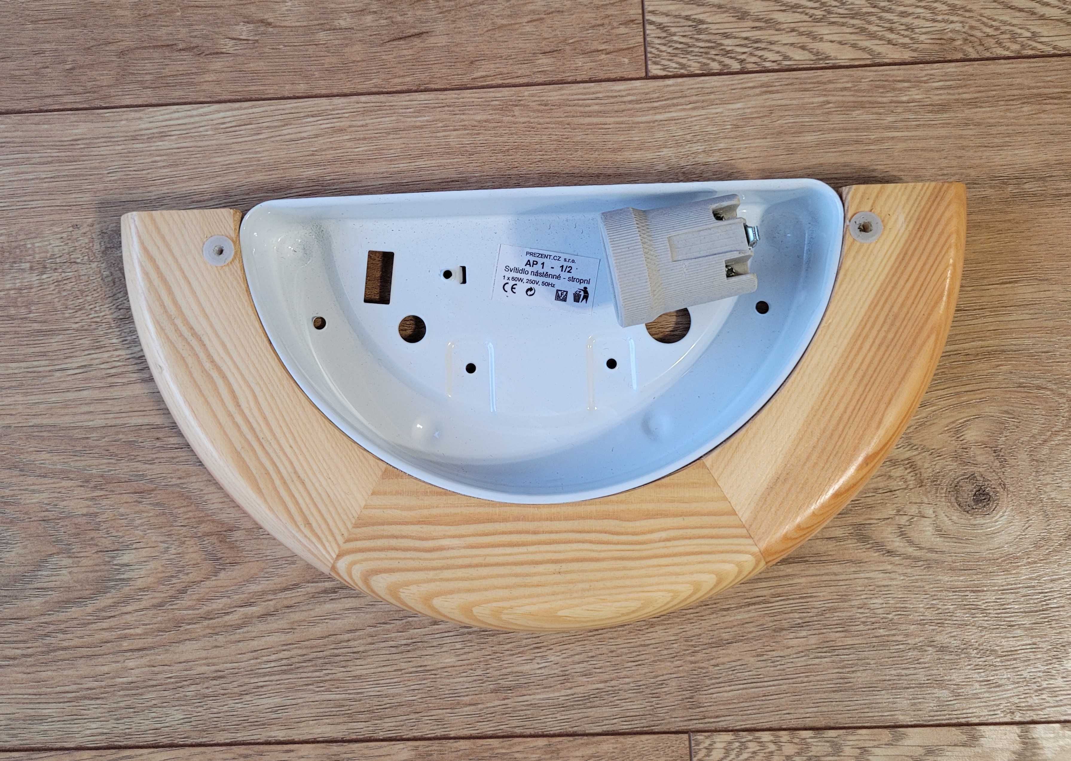 NOWA LAMPA ścienna, Plafon 1/2, Kinkiet, Lite drewno, Sosna
