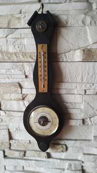 Termometr z barometrem drewniany z czasów PRL produkcja DDR