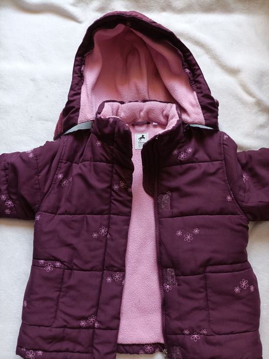 Kurtka zimowa gruba ciepła dla dziewczynki dziewczynka 110 C&A