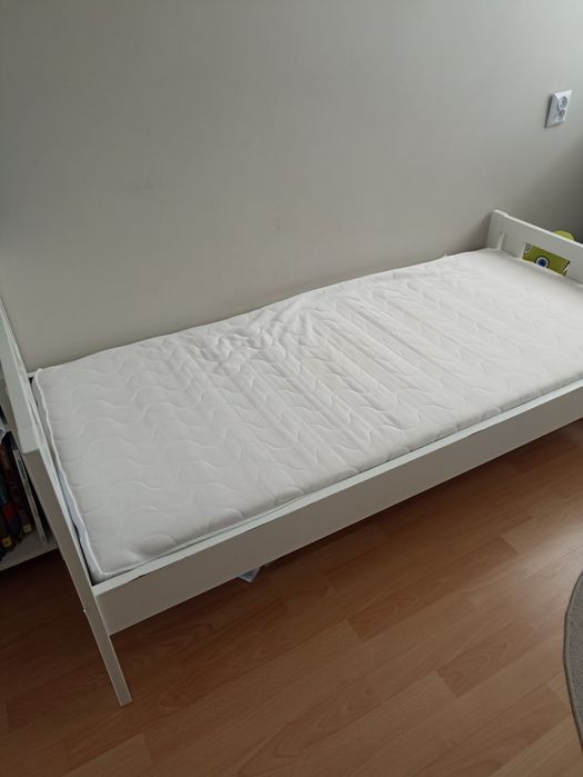 Łóżko dziecięce Ikea 70x130, białe + materac