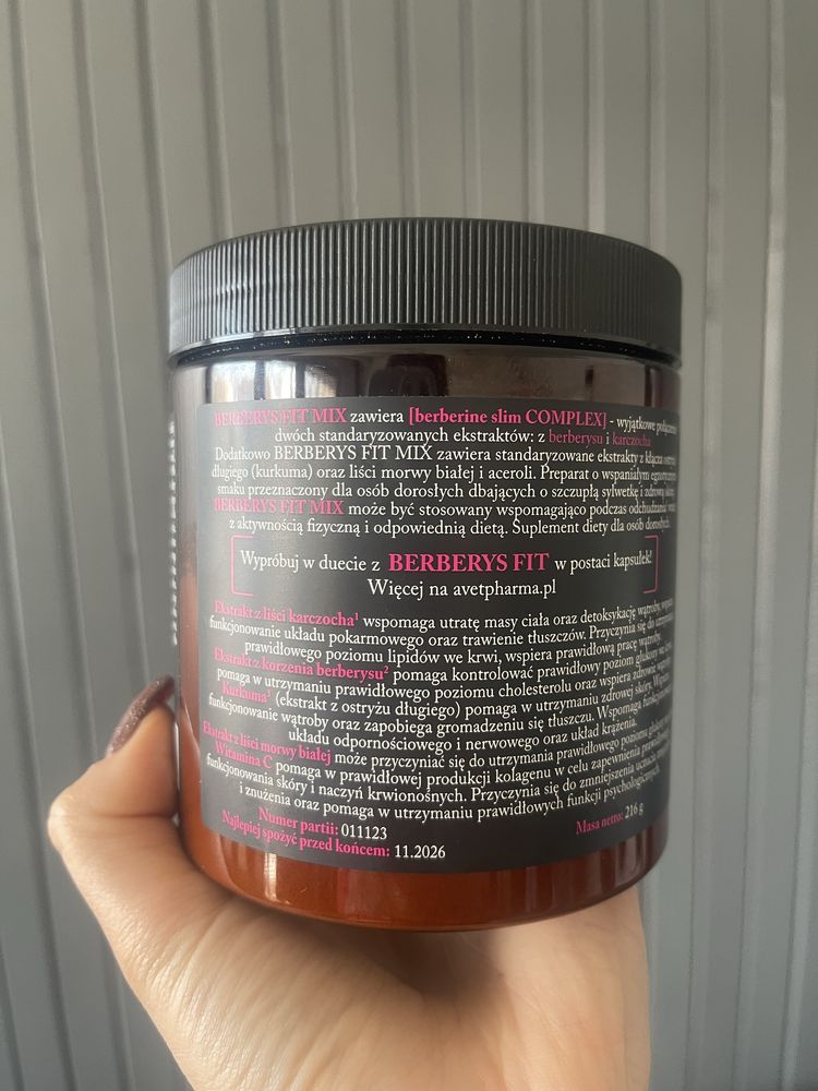 Berberys fit mix suplement diety o egzotycznym smaku na odchudzanie