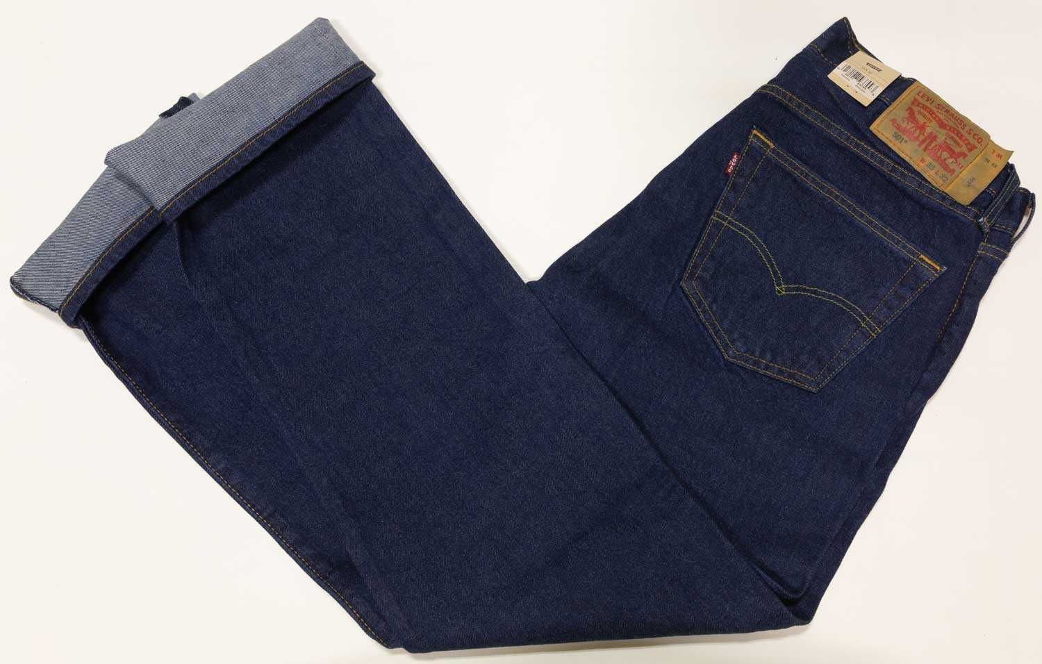 Мужские джинсы Levis 501 прямые классические темно синие Левис