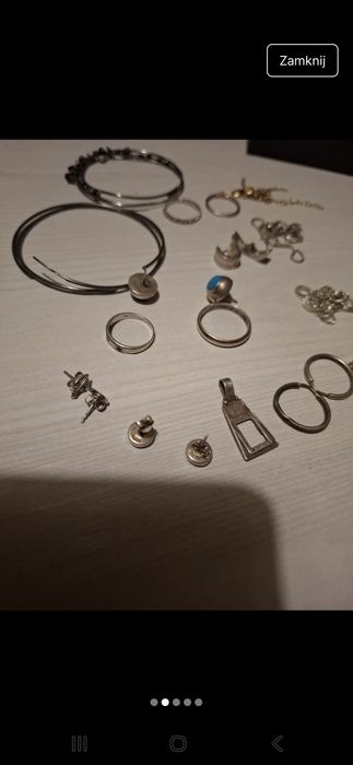 Srebrna biżuteria złom srebro 925