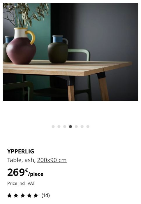 Mesa de jantar ou trabalho IKEA - para seis pessoas.