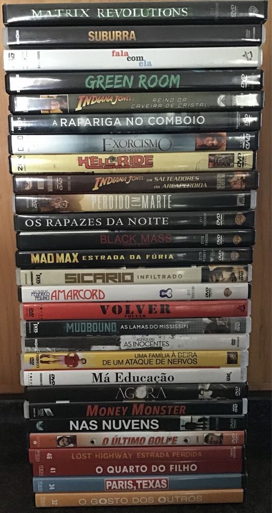 DVDs - Mad Max… Estrada Perdida, Sideways, Amarcord, Paris Texas…