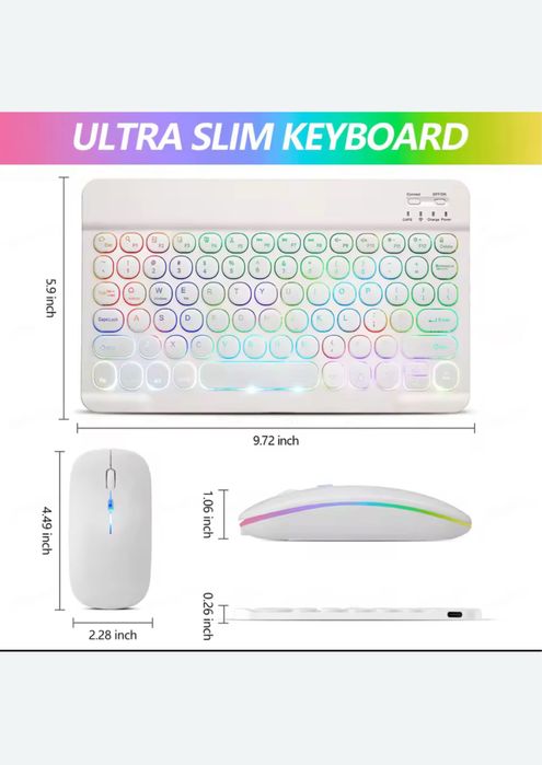 Нова бездротова RGB клавіатура з мишкою