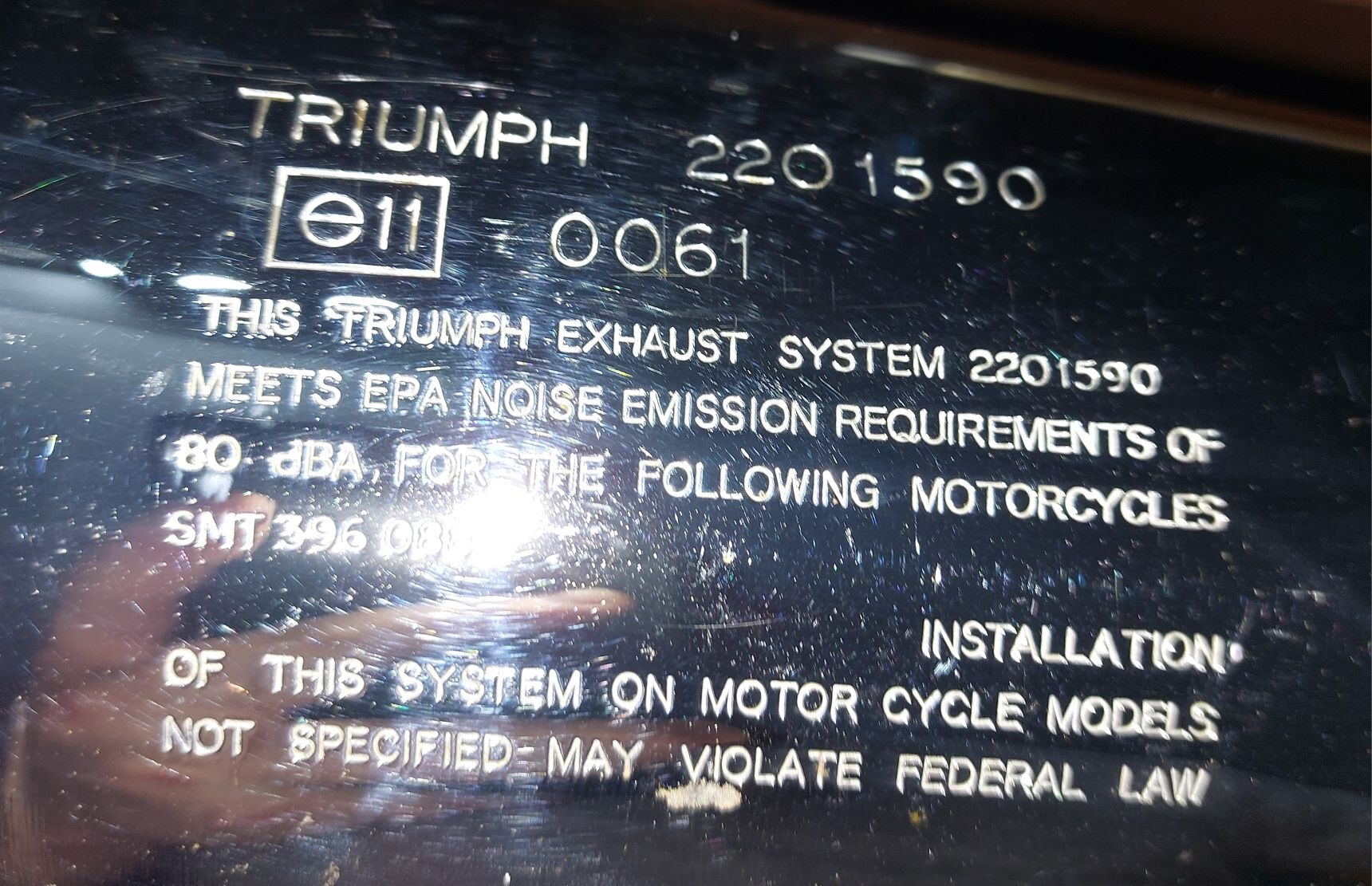 Końcówka wydechowa tlumik wydech Triumph Legend 900