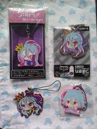 Zestaw 4x Shiro NGNL - breloczki, keychain anime no game no life