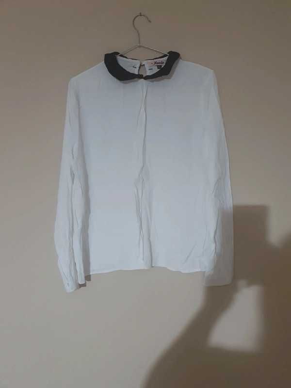 Biała bluzka koszulowa XL Moodo